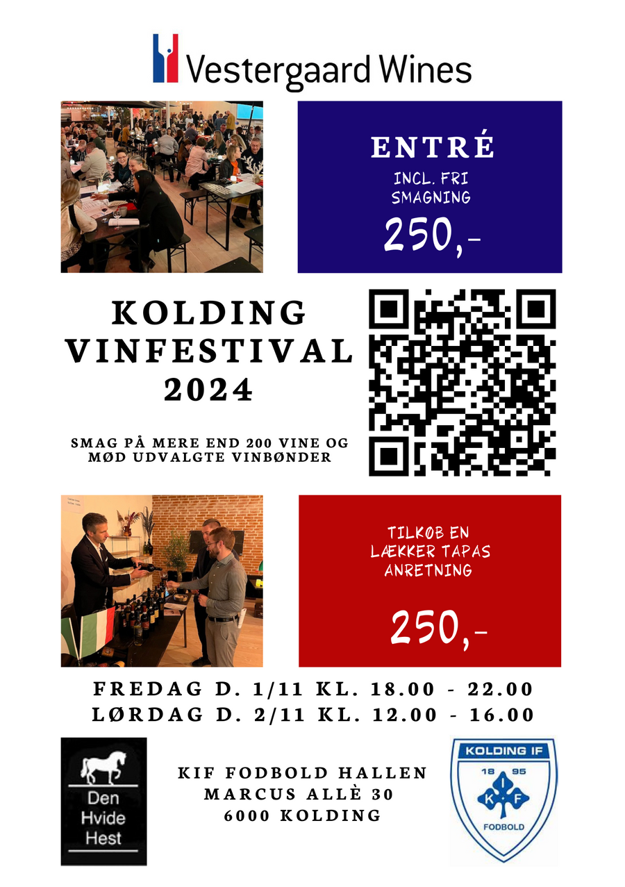 Billet Kolding Vinfestival 2024 - Lørdag 2/11 kl. 12.00-16.00