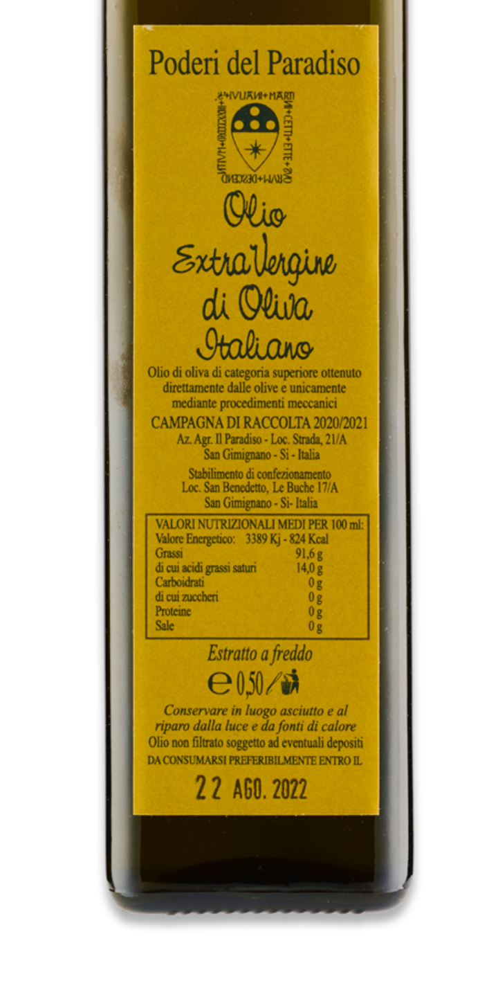 Ekstra jomfru olivenolie 0,5L.